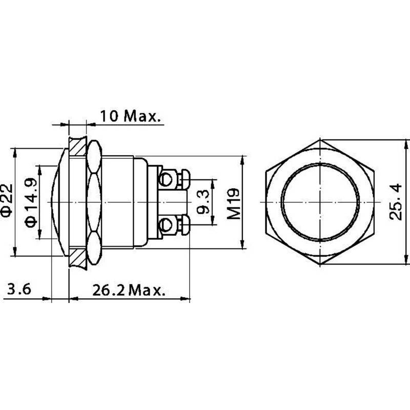 TRU COMPONENTS Drucktaster Schalter Taster Vandalismusgeschützt 126 STÜCK - 4064161294537