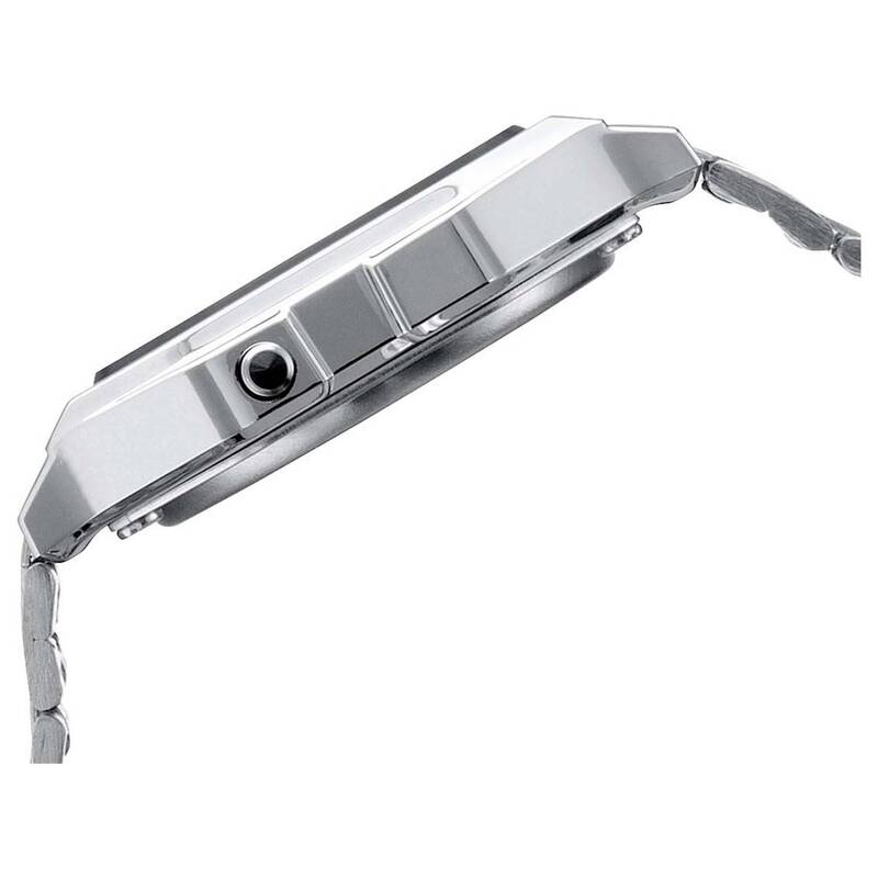 Casio Armbanduhr A158WEA-1AEF Digitaluhr Edelstahlarmband silber 48g - 4971850944386
