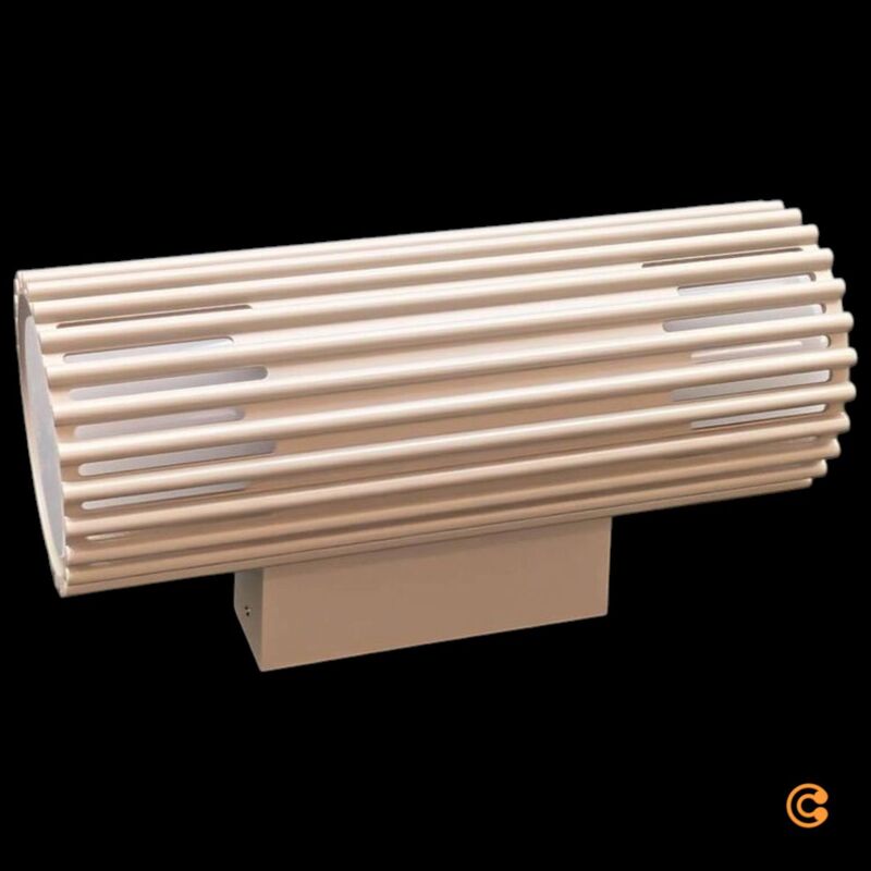 Lucande Außenwandleuchte Rivaro LED Gartenleuchte 2-flg beige IP65 E27 31cm - 4255830909757