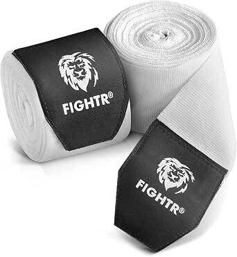 FIGHTR Premium Boxbandagen 4m halb elastisch Daumen-schlaufe Boxen MMA Muay - 4270000632150