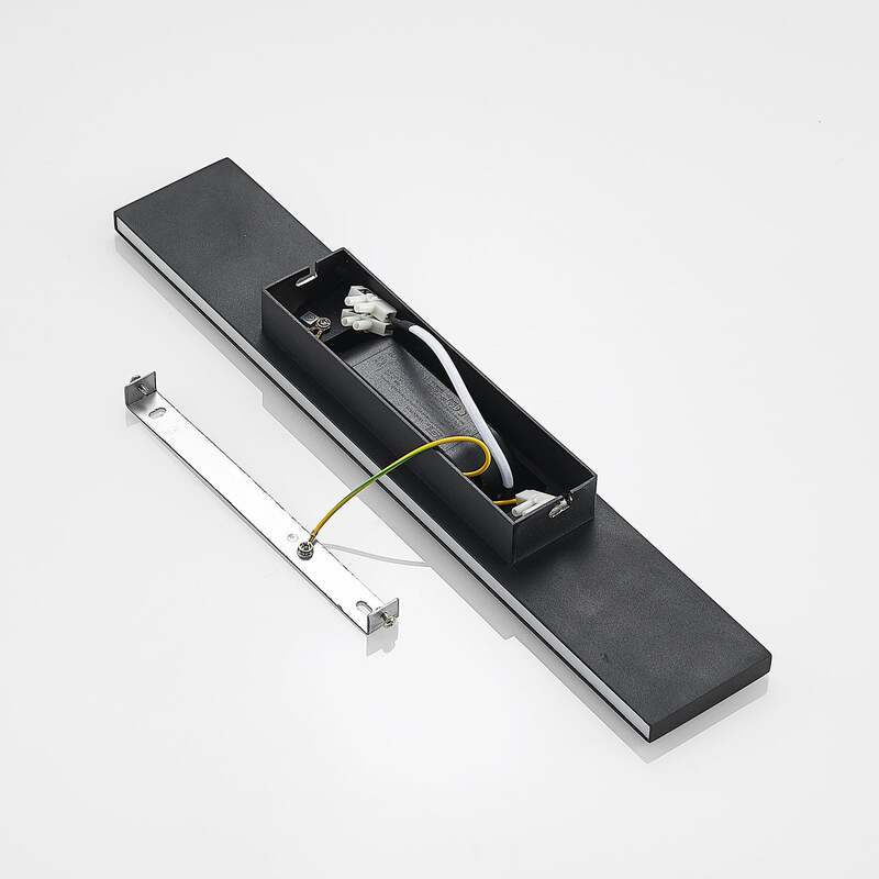 Lindby Wandlampe Wandleuchte LED Leuchte schwarz Stahl warmweiß dimmbar 47 cm - 4251096596762