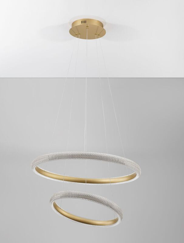 Nova Luce Pendelleuchte Hängeleuchte LED MEDORA Messing Warmweiß dimmbar 59 cm - 5212017433435