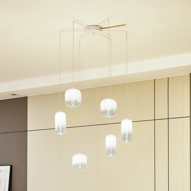 Lucande Hängeleuchte Avelina LED Pendelleuchte 6-flammig Lampe weiß 77cm - 4251911786576