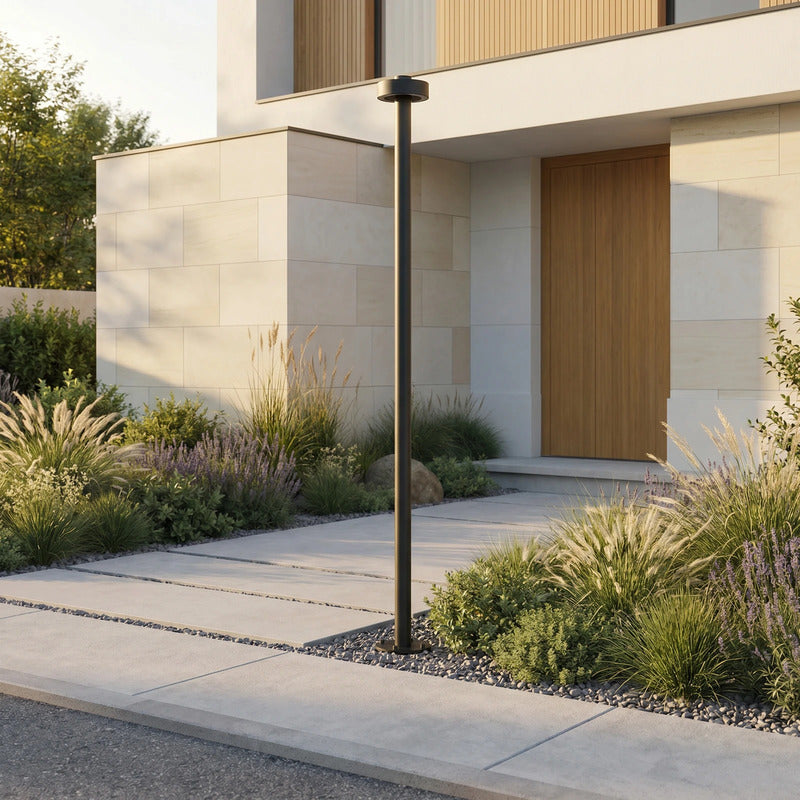 Lucande Außenleuchte Gartenleuchte Nirella LED Pollerleuchte schwarz 200cm IP65 - 4255830911712