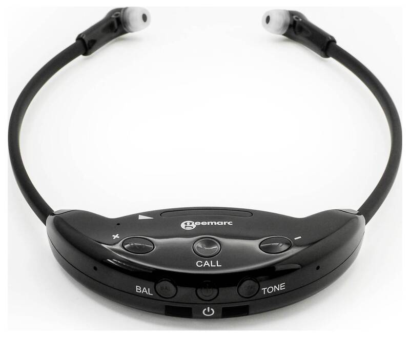 Geemarc CL7700 In Ear Kopfhörer Bluetooth HiFi mit Lautstärkeregelung schwarz - 3521350030105