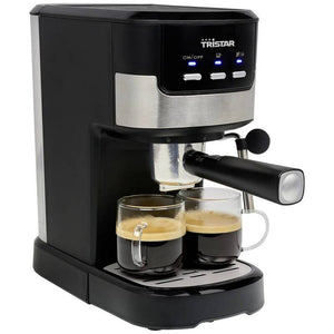 B-Ware Tristar CM-2278 Espressomaschine 20 bar 1,25 l Edelstahl schwarz mit Dampfdüse