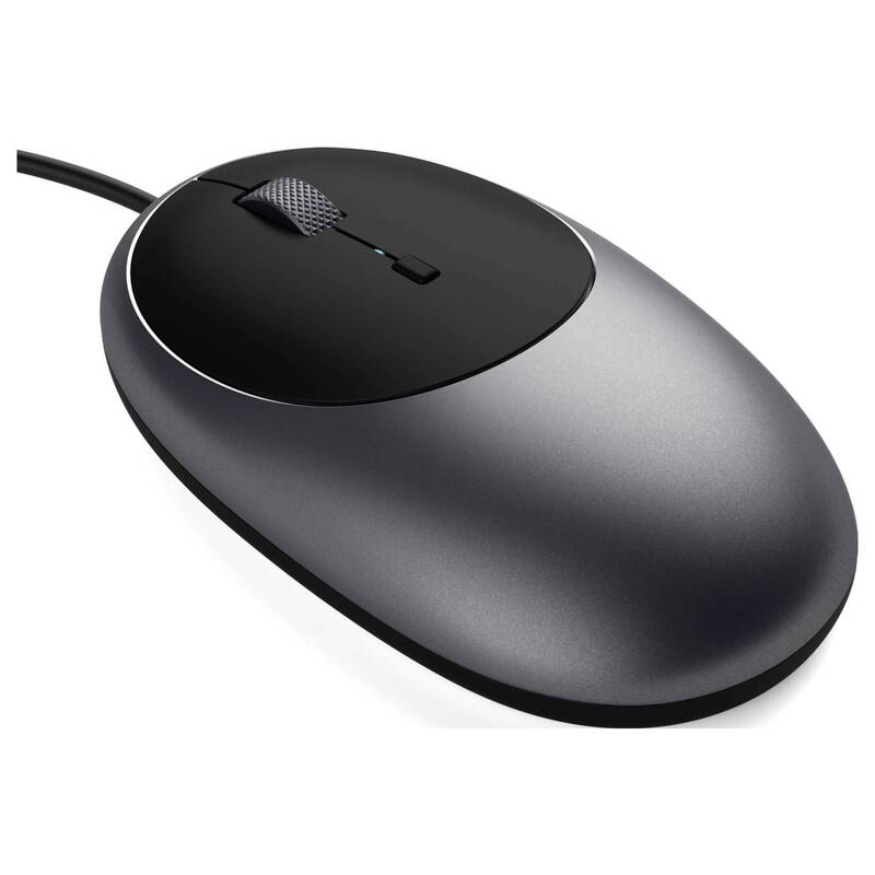 Satechi C1 Maus Kabelgebunden Infrarot 3200 dpi Beleuchtet Ergonomisch Anthrazit - 0879961009564