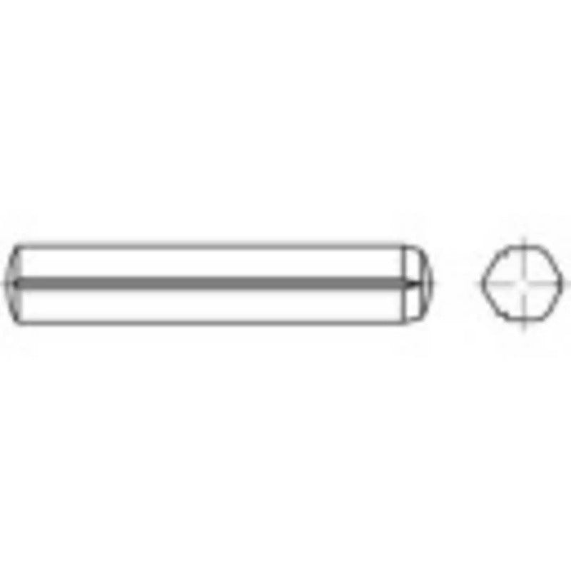 Toolcraft Zylinderkerbstift Edelstahl A1 4mm x 35mm 100 Stück Stift  Dübel - 4053199437917