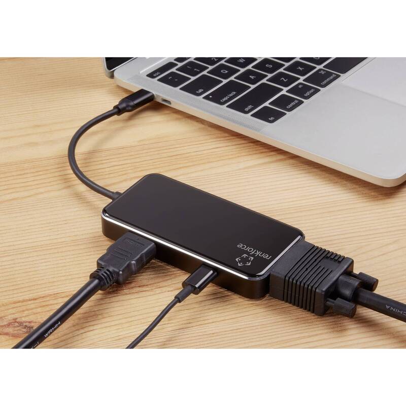 Renkforce USB-C Dockingstation RF-HUB-230 6 Port HDMI Power Delivery schwarz - 4064161157450