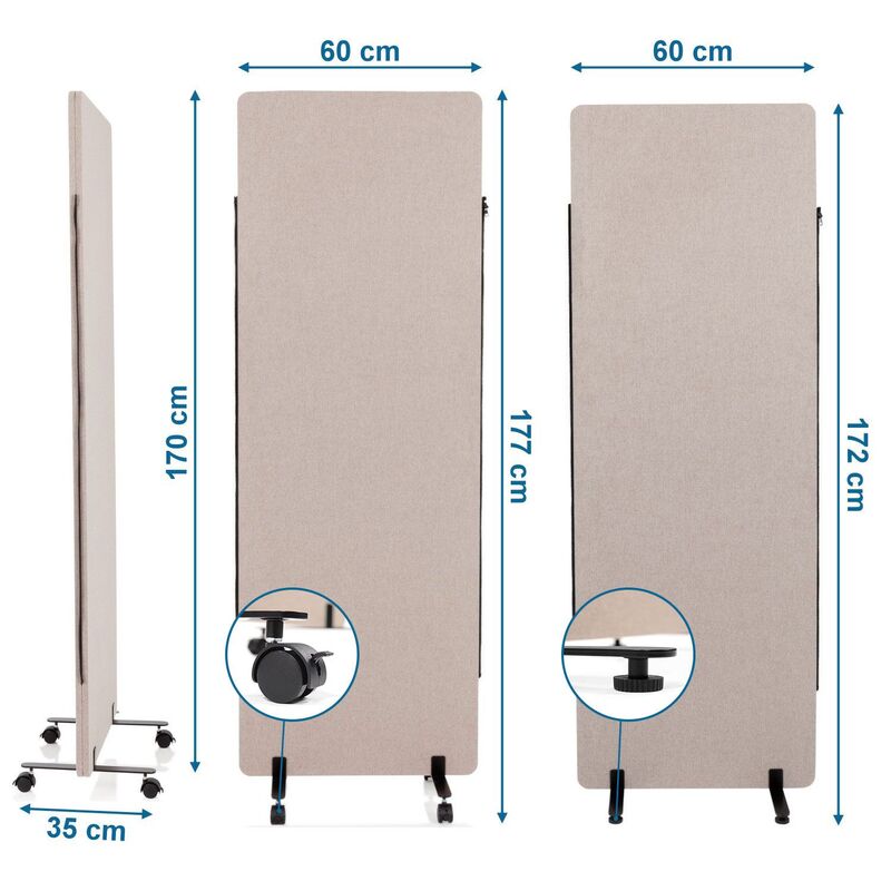 hjh OFFICE FLEXMIUT 2er Set Trennwand Raumteiler Schreibtisch SIEHE TEXT/FOTO - 4064323106739