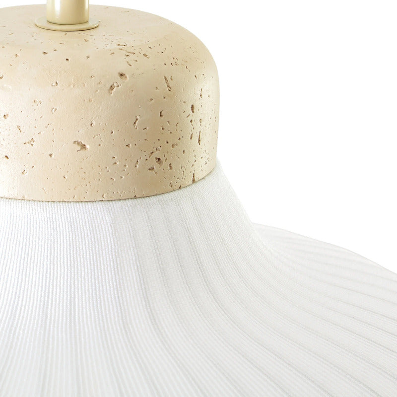 Lucande Hängeleuchte Eloise LED Pendelleuchte Lampe Textil E27 weiß Ø30cm - 4255830913549