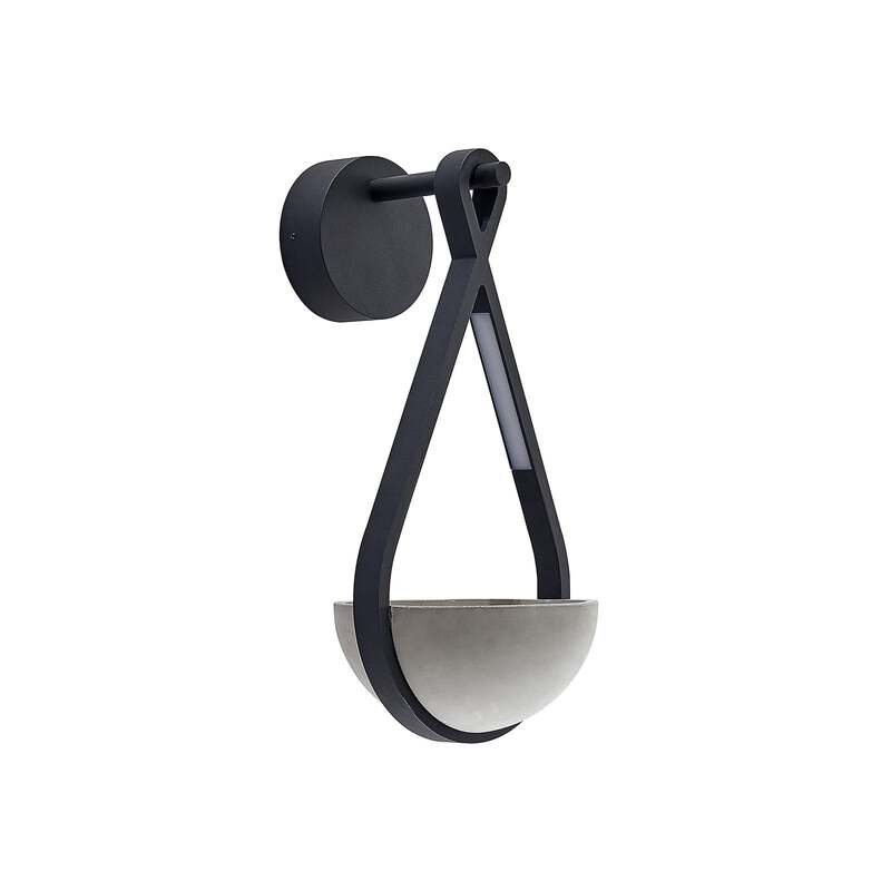 Lucande Außenwandleuchte Wandlampe LED Florka Stein Blumenampel SIEHE TEXT/FOTO - 4251096580778