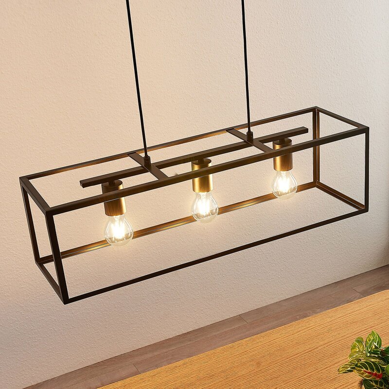 Lindby Hängeleuchte Pendelleuchte Lampe Emily schwarz Esszimmer Leuchte LED918 - 4251096553444