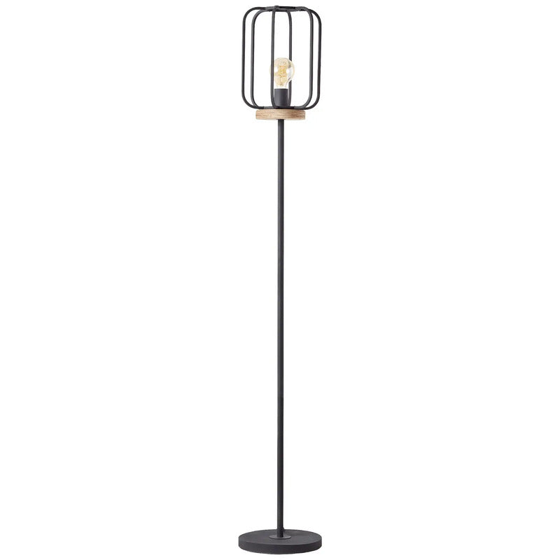 Brilliant Stehlampe Tosh LED Holz dunkel schwarz Lampe Leuchte mit Schalter - 4004353395321