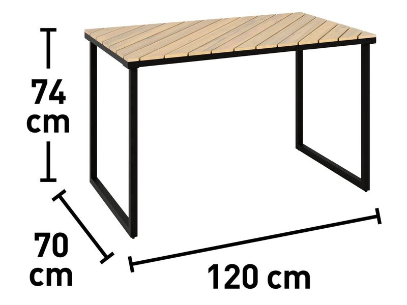 Esstischgruppe Brookfield Garten Esstisch Set 3-teilig Stahl Akazienholz - 4007875112582