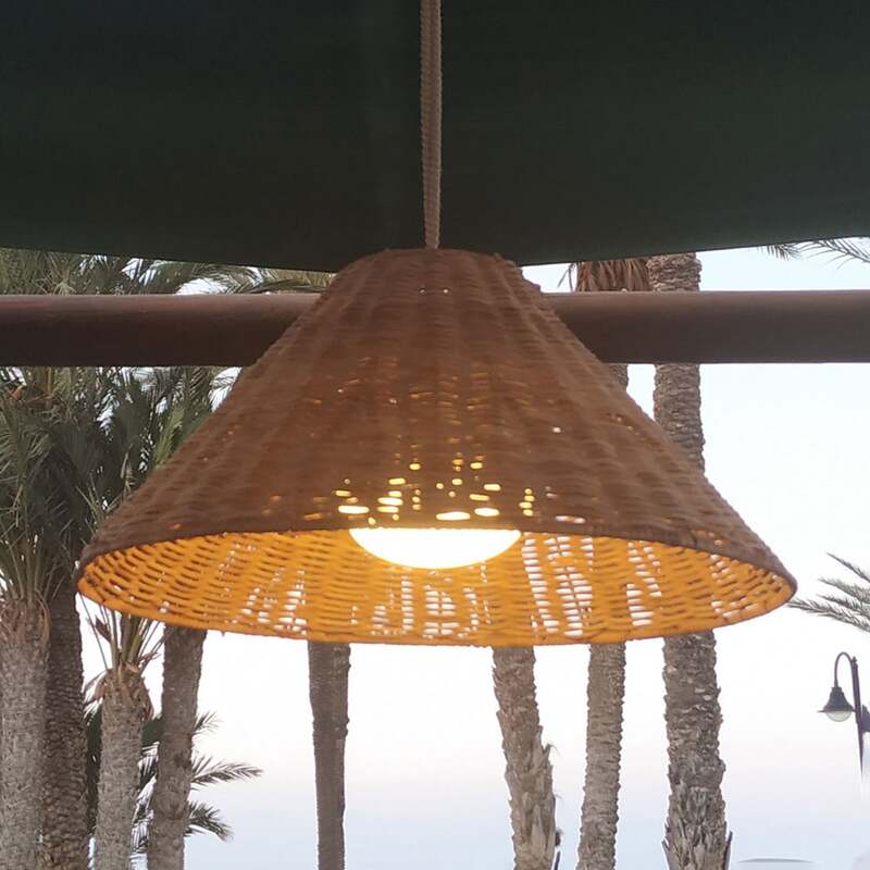 Newgarden Calobra LED-Pendellampe Akku Holz 18cm dimmbar IP54 Fernbedienung - 8435578501161