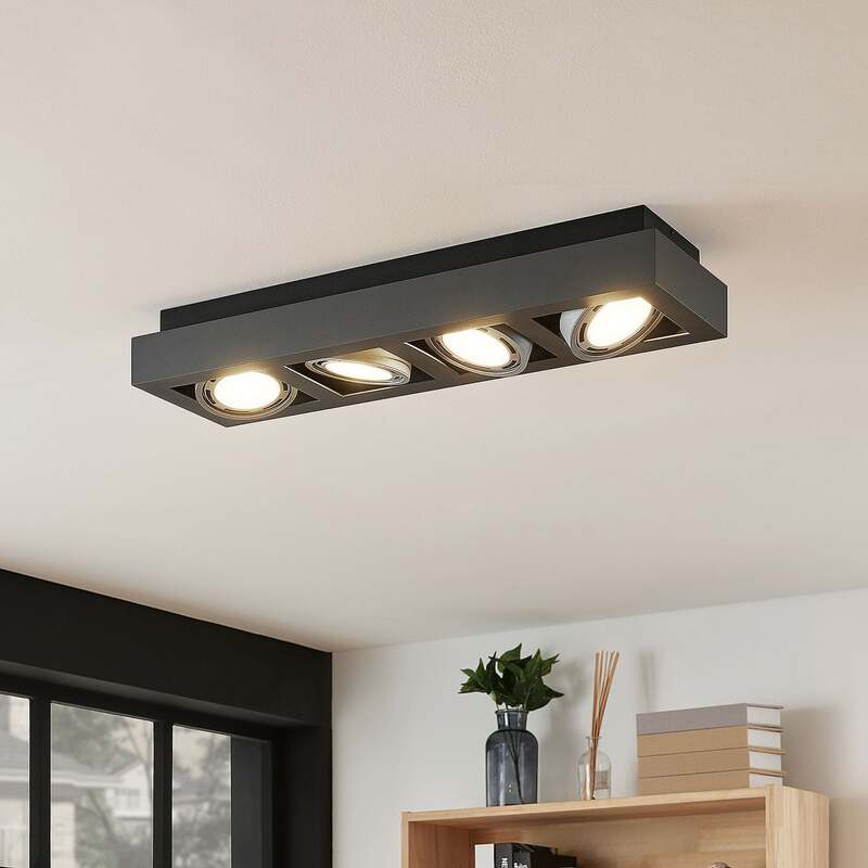 Arcchio Deckenstrahler Ronka 4-flammig LED dimmbar dunkelgrau Aluminium 65cm - 4251096559736