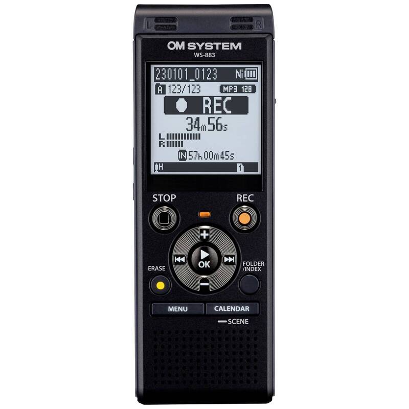 OM System Diktiergerät WS-883 Aufnahmegerät 2080 Minuten Schwarz 4GB USB - 4545350055912