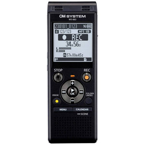 D-Ware OM System Diktiergerät WS-883 Aufnahmegerät 2080 Minuten Schwarz 4GB USB