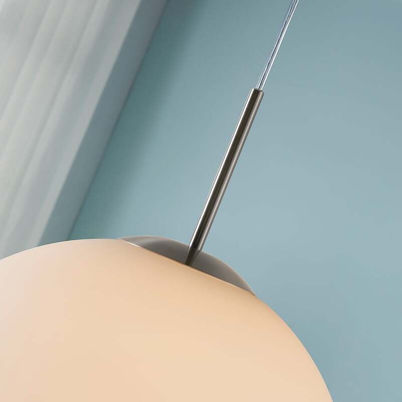 Lindby Hängeleuchte Marike LED Pendelleuchte Lampe dimmbar weiß Ø40cm 150cm - 4251096539660