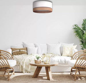 B-Ware Euluna Levo Deckenleuchte Ø 60 cm Jute Ecru dimmbar für Wohnräume