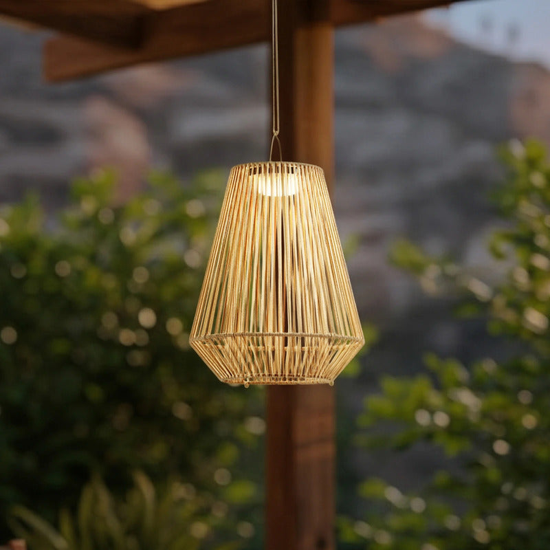 Lindby Hängelampe Hängeleuchte Austas LED Pendelleuchte dimmbar beige IP54 32cm - 4255830909412
