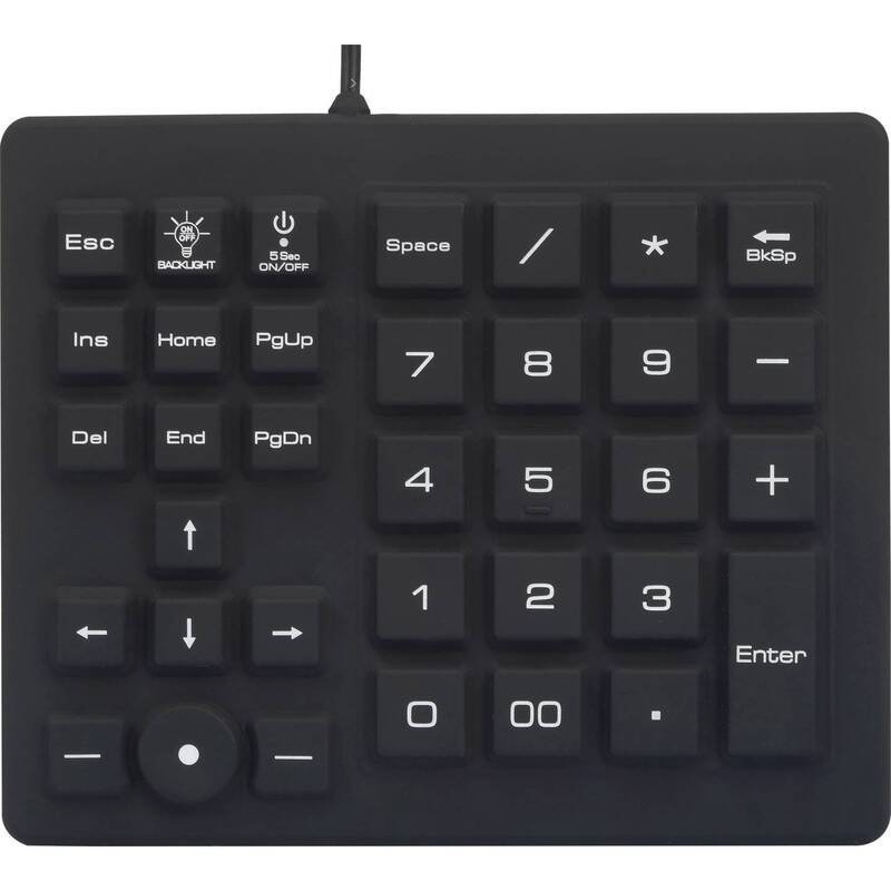 Renkforce USB-Nummernblock Trackball Spritzwassergeschützt Staubgeschützt - 4016139326993