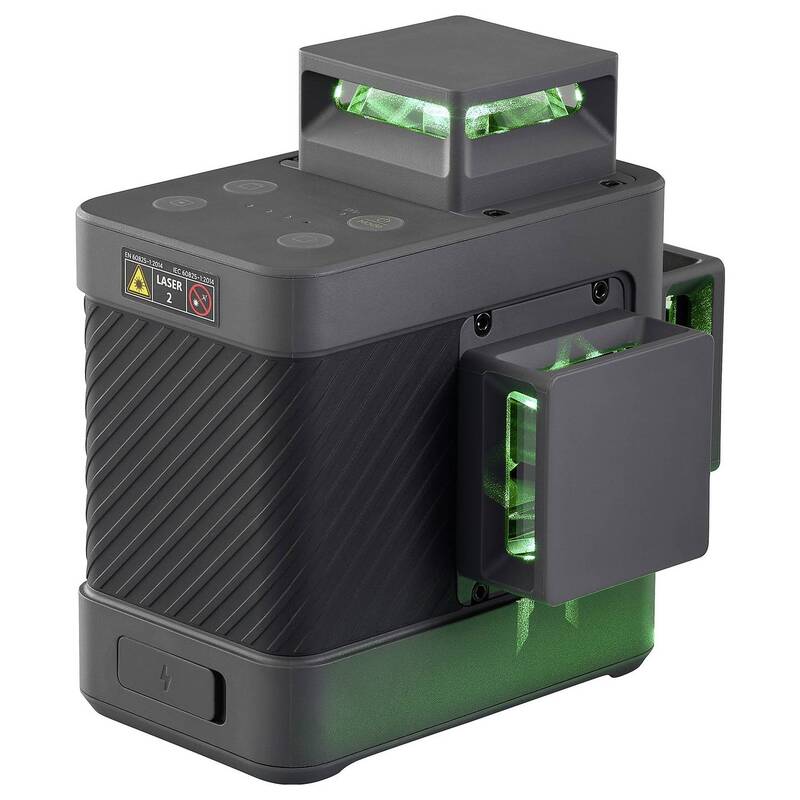 HOTO Kreuzlinienlaser Linienlaser QWFGJ002 Grün Laser Messgerät Reichweite 30 m - 6974370801489