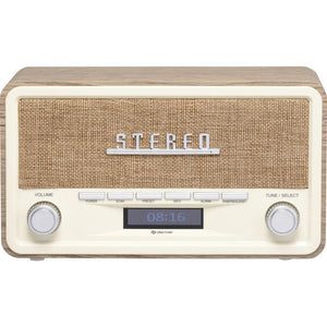 B-Ware Denver DAB-18LW Tischradio DAB FM Holz hell netzbetrieben batteriebetrieben