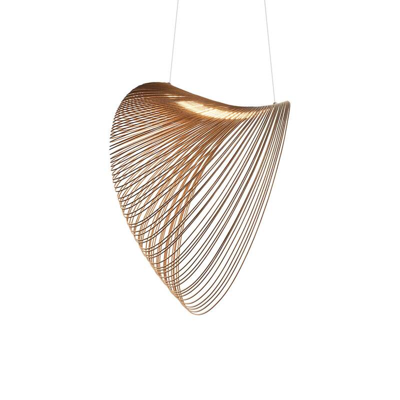 Luceplan Hängeleuchte Illan LED Pendelleuchte dimmbar Holz birke Ø80cm 3000Lumen - 8056304369543