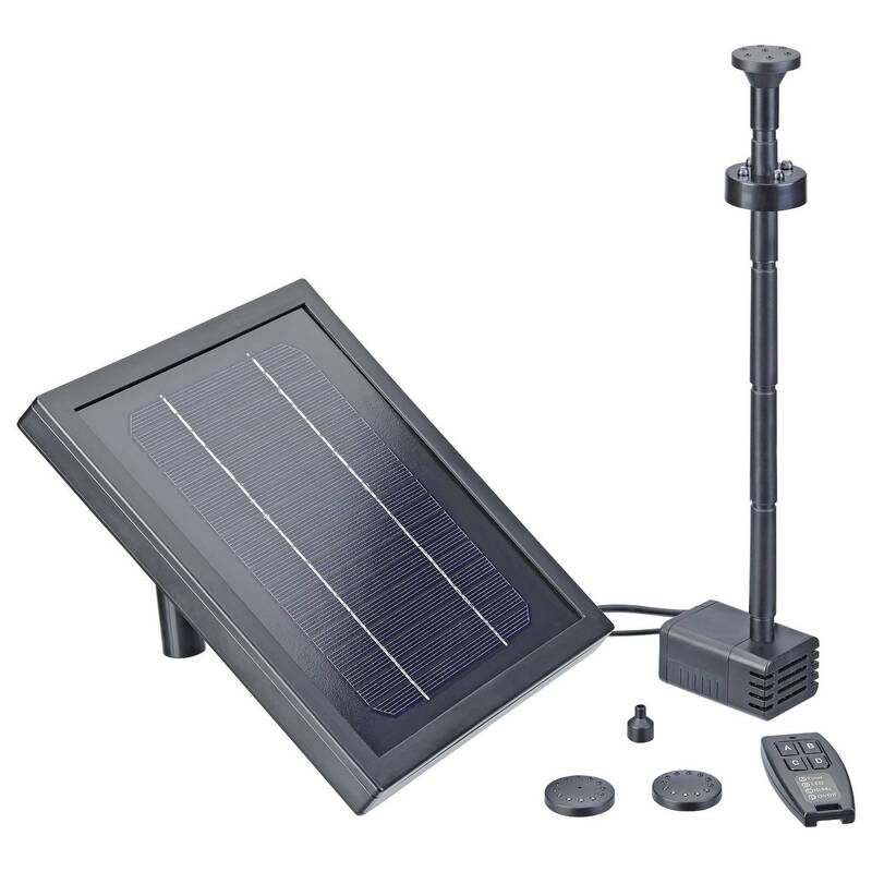Pontec Solar-Pumpenset PondoSolar 250 mit Beleuchtung und Akkuspeicher 250l/h - 4010052433240