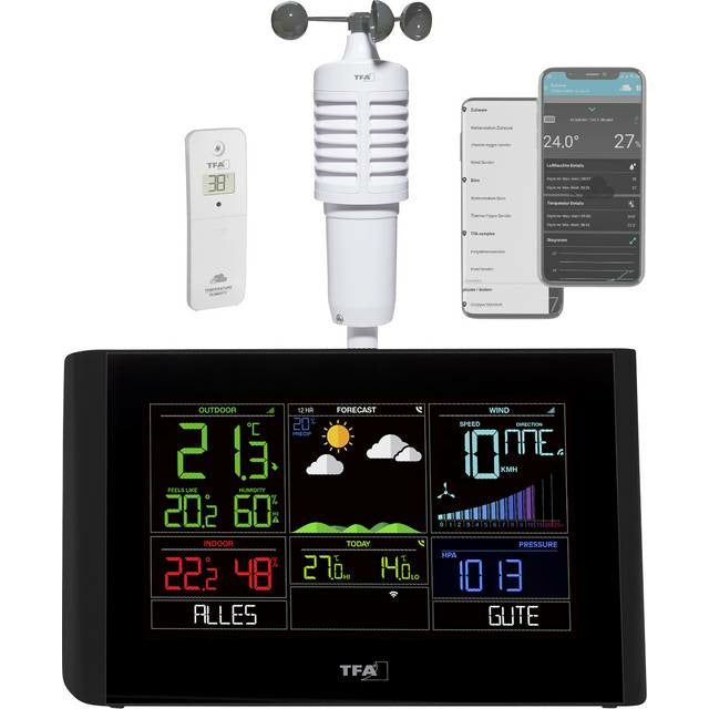 TFA Dostmann VIEW BREEZE 35.8001.01 WLAN-Wetterstation Vorhersage 12 bis 24 h - 4009816035608