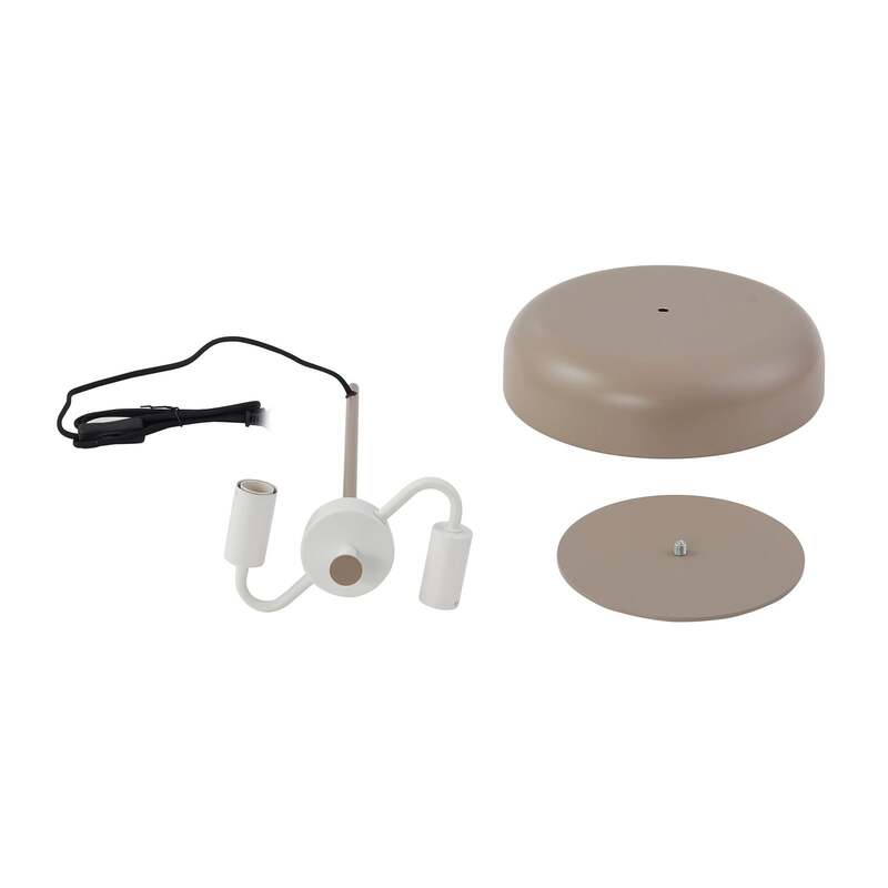 Lindby Tischleuchte Edion beige Metall 45 cm E14 2x10W nicht enthalten - 4251911785791