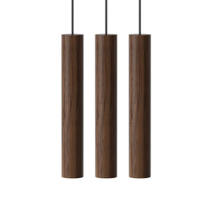 B-Ware Umage Chimes Cluster 3 LED Pendelleuchte Leuchte Holz dunkel Eiche Wohnzimmer