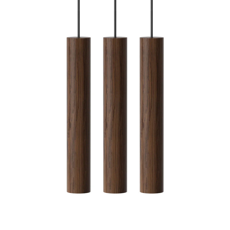Umage Chimes Cluster 3 LED Pendelleuchte Leuchte Holz dunkel Eiche Wohnzimmer - 5710302022314