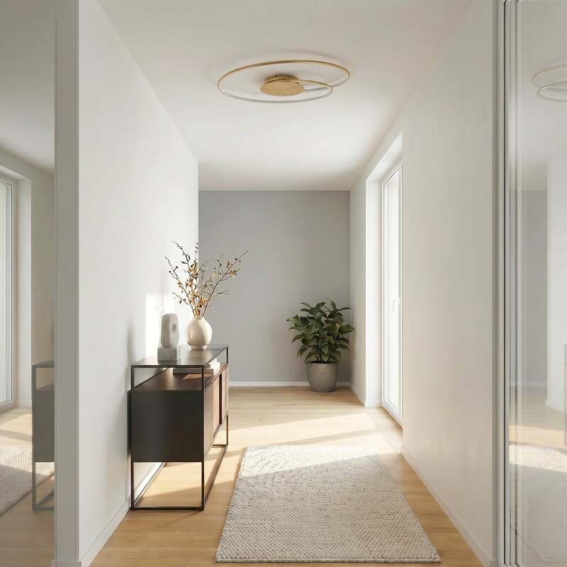 Lindby Deckenlampe Joline LED Leuchte goldfarben Ø74cm warmweiß Metall 2200Lumen - 4251096529043