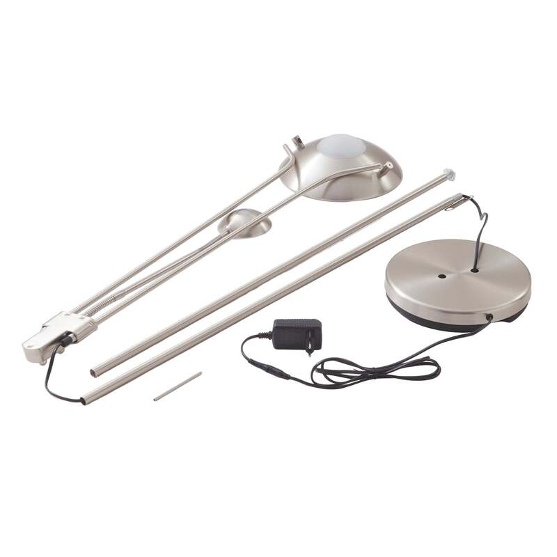 Lindby LED Stehleuchte Josefin dimmbar Leselicht Lampe nickel satiniert 180cm - 4251096532388