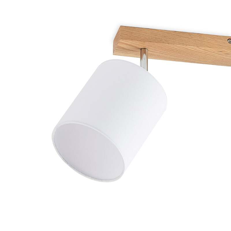 Lindby Deckenstrahler Strahler Imarin LED 2-flammig dimmbar Eiche weiß 41x13cm - 4251911728927