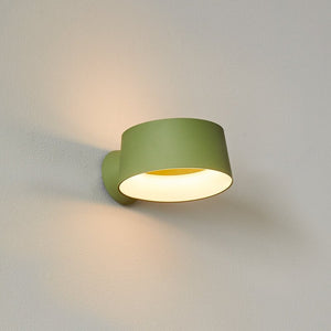 B-Ware Wandleuchte Wandlampe LOOM DESIGN LED Cookie Aluminium grün Lampenschirm ringför