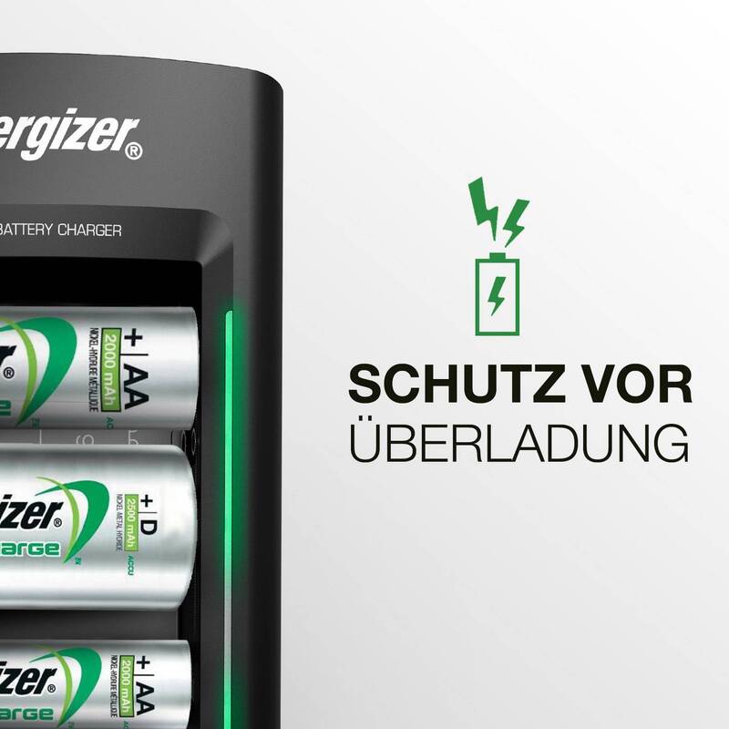 Energizer Rundzellen-Ladegerät NiMH für Micro AAA Mignon AA Baby C Mono D 9V - 7638900423716