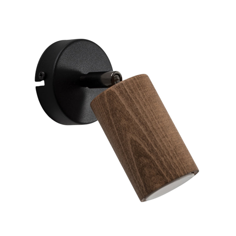 Wandleuchte Nise Wandlampe schwarz Holz Leuchte Lampe Stahl Wohnzimmer GU10 LED - 5907565970494