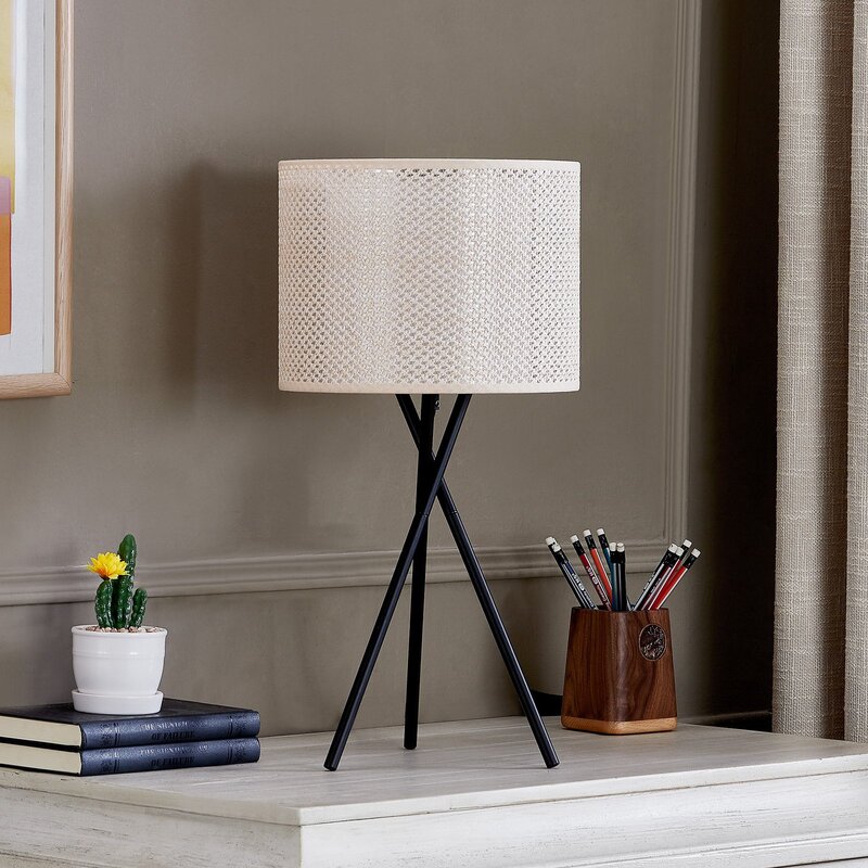 Lindby Tischleuchte Soula Tischlampe Tischlicht Ø 26 cm beige Kunststoff  E27 - 4251911765533