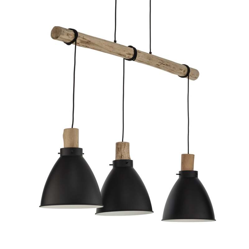 Lindby Hängeleuchte Trebale LED Pendelleuchte Hängelampe 3-flammig schwarz Ø28cm - 4251096584042