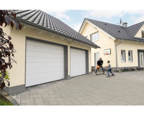 Hörmann Garagentor Sektionaltor RenoMatic Garage Weiß Woodgrain Komplettpaket - 4067807076740
