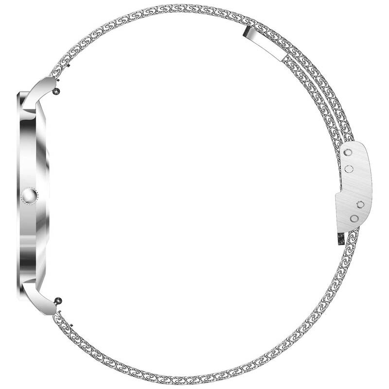 XCOAST Smartwatch SIONA 2 Fitnessuhr Anruf Benachrichtigung Topas Silver 42mm - 4260449576696