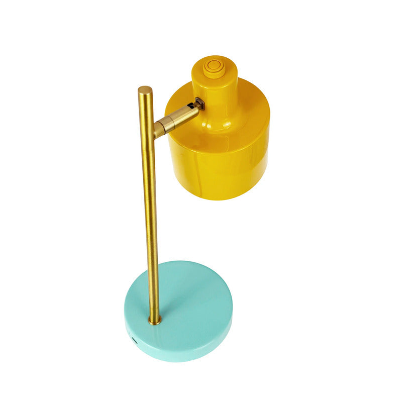 Dyberg Larsen Tischlampe Leuchte Ocean dimmbar USB Stehlampe curry türkis 28cm - 5704709095194