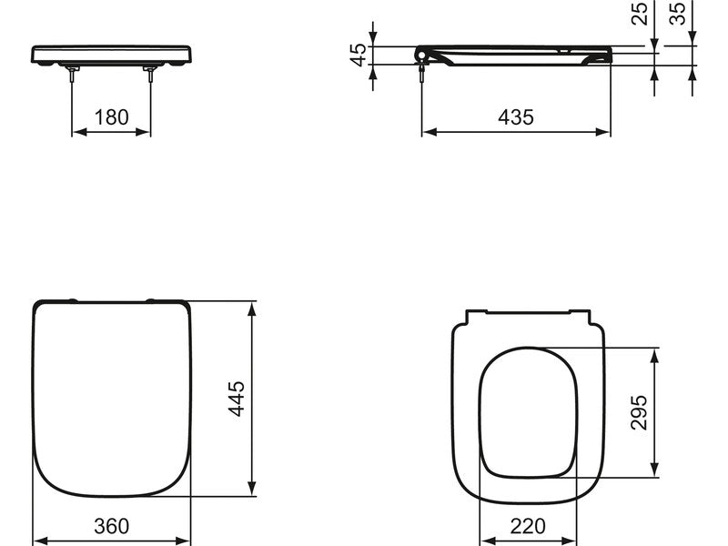 Ideal Standard WC-Sitz i.life A Duroplast abnehmbar Softclosing weiß Badezimmer - 8014140485971