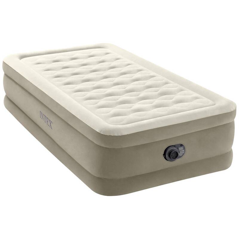 Intex Luftbett DuraBeam UltraPlush Twin Luftmatratze Luft Bett 220V Pumpe Braun - 6941057422978