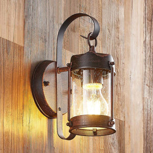 B-Ware Lindby Außenwandleuchte Farly LED Gartenlampe Wandleuchte rostbraun Alu 17cm