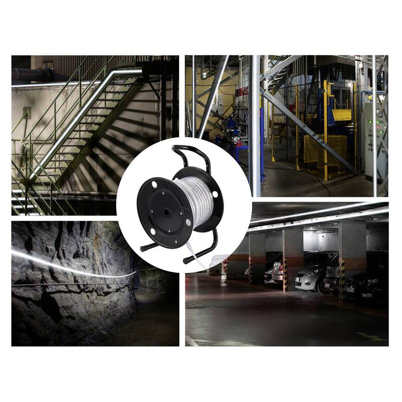 Sygonix LED STRIP KABELROLLE 25 M LED Streifen Band Licht kaltweiß durchsichtig - 4064161398037